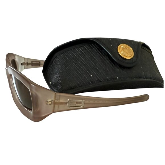 Fendi vintage sunglasses, made in Italy, RARE, 1990S FF logo frosted grey - Picture 3 of 8